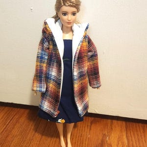 Handmade Doll Clothes - Hooded Jacket and Dress fits Curvy 11.5&quot; Fashion Dolls