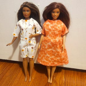 Handmade Doll Clothes- Dress and Romper fits 11.5&quot; Curvy Fashion Dolls