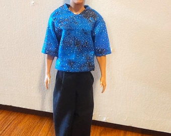 Handmade Doll Clothes- Shirt and Pants fits 12" Male Fashion Doll