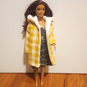 Handmade Doll Clothes - Hooded Jacket and Dress fits Curvy 11.5&quot; Fashion Dolls