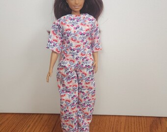 Handmade Doll Clothes- Jumpsuit fits Curvy 11.5" Fashion Dolls