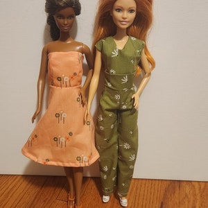 Handmade 11.5&quot; Doll Clothes- Dress and Jumpsuit fits 11.5&quot; Fashion Dolls