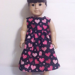 Handmade 18&quot; Doll Clothes-  Valentine&#39;s Day Dress fits American Girl Doll