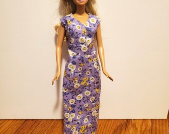 Handmade 11.5" Doll Clothes- Dress fits 11.5" Fashion Dolls