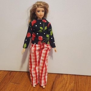 Handmade Doll Clothes- Top and Pants fits Curvy 11.5&quot; Fashion Dolls