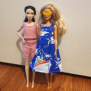 Handmade 11.5&quot; Doll Clothes- Sundress, Top & Shorts fits 11.5&quot; Fashion Dolls