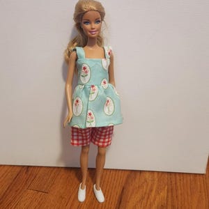 Handmade 11.5&quot; Doll Clothes- Top & Shorts fits 11.5&quot; Fashion Dolls