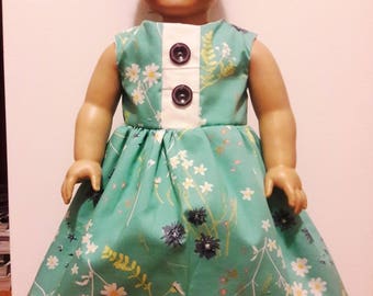 Handmade 18" Doll Clothes-  Dress fits American Girl Doll