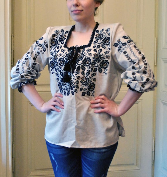 Blouse brodée ethnique hotsell