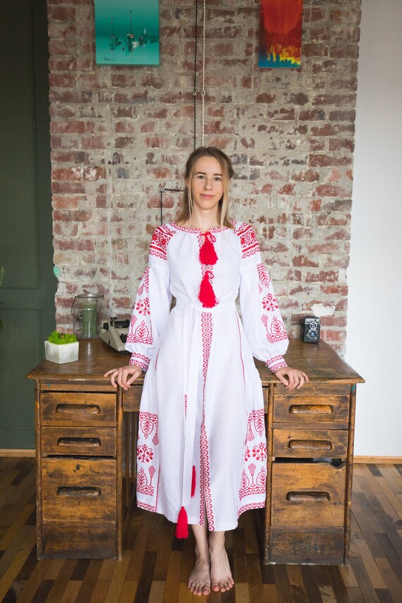 embroidery dress boho | Etsy