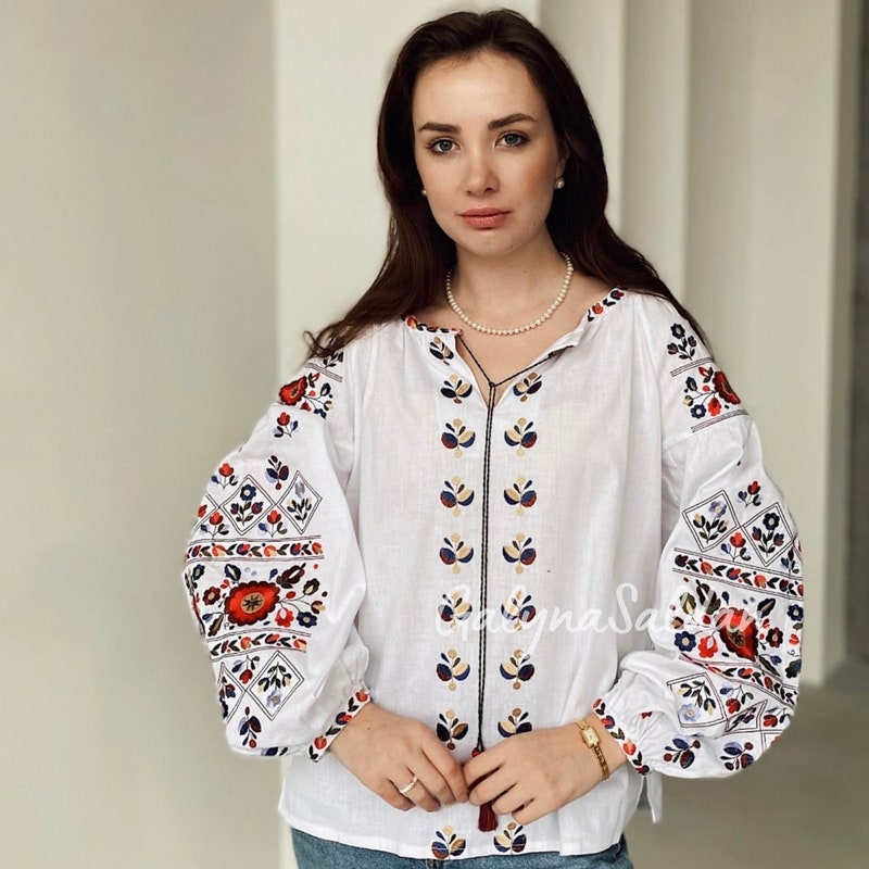 BlACK FRIDAY deal !!! Woman HAND embroidery shirt “Kalynka” size L-2XL