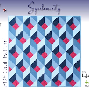 Synchronicity Quilt Pattern: Bold, Modern Geometric Quilt Design for Beginners & Advanced Quilters, PDF Instant Download