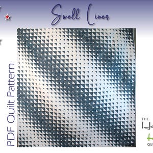 Padrão de colcha Swell Lines em PDF | Design moderno de colcha com efeito ilusão para iniciantes e especialistas
