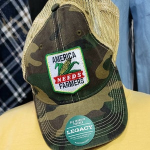 Amerika heeft boerenhoed nodig, camouflage trucker baseballpet, boerderijhoed, landbouwhoed, herencadeaus, cadeaus voor hem, vaderdagcadeaus, hoeden