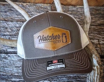 Custom Richardson 112 Trucker Hat, Sewn Laser Etched Patch