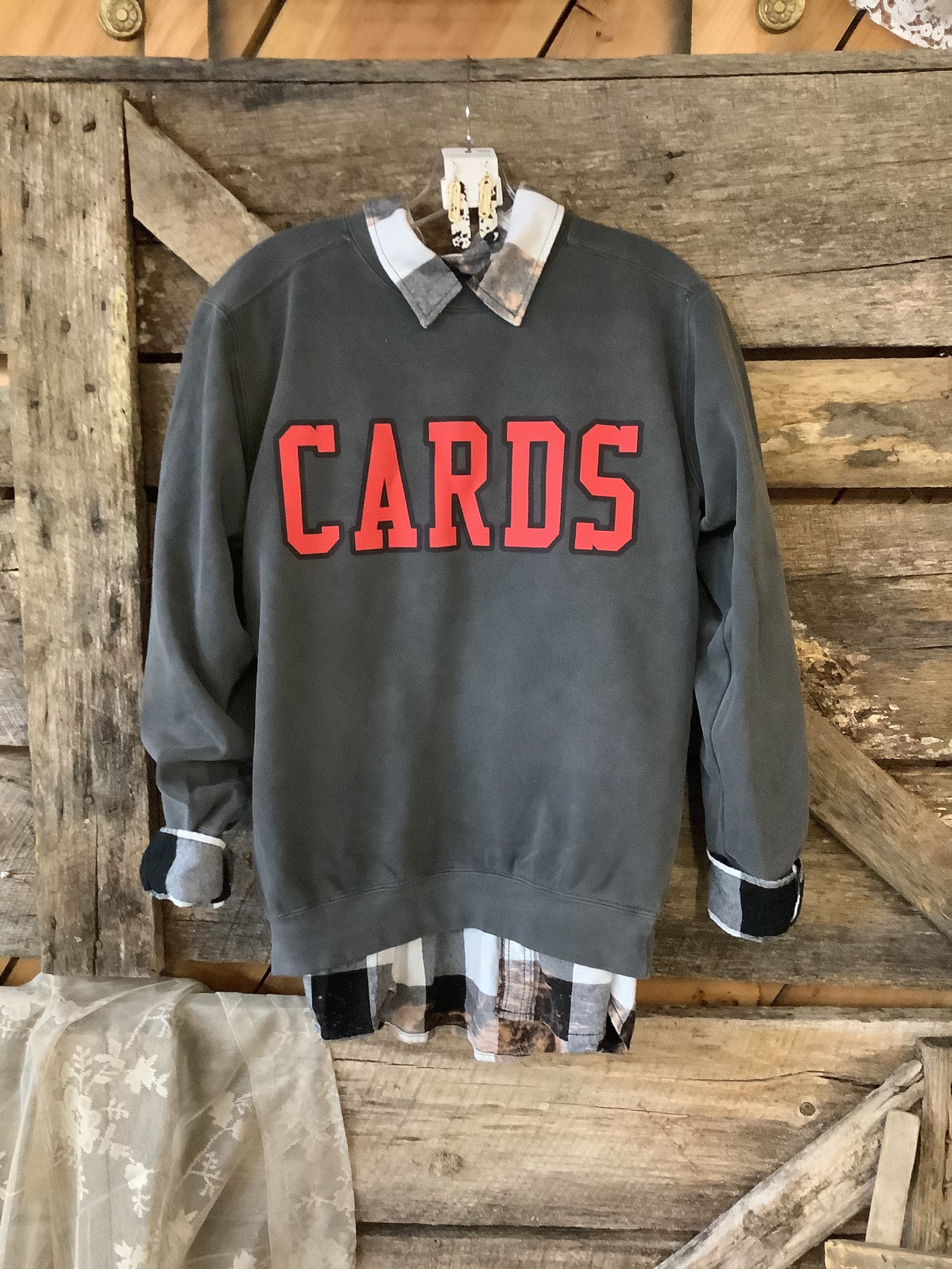 CustomCat Louisville Cardinals Vintage NCAA Football Crewneck Sweatshirt Sport Grey / S