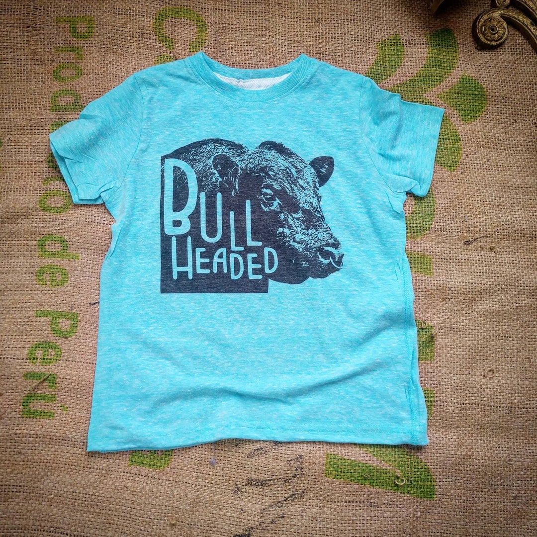 Boys Farm Tshirt, Bull Headed Tshirt, Boys Farm Shirt, Toddler Farm