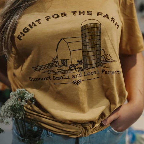 Camiseta de Fight for the Farm, camisa de granja, camiseta de agricultura, regalos de esposas de agricultores, regalos de agricultores