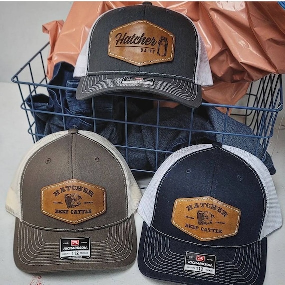 Custom Mens Trucker Hat, Personalized Trucker Hat, Sewn Patch, Customized  Hat, Personalized Mens Gifts, Personalized Gift, Farmer Gifts, Dad 
