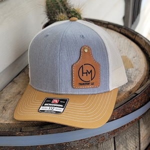 Cowtag Custom Hat, Richardson 112 Hats, customized hats, custom leather patch hats, custom hats for men, fathers day gifts, Personalized hat