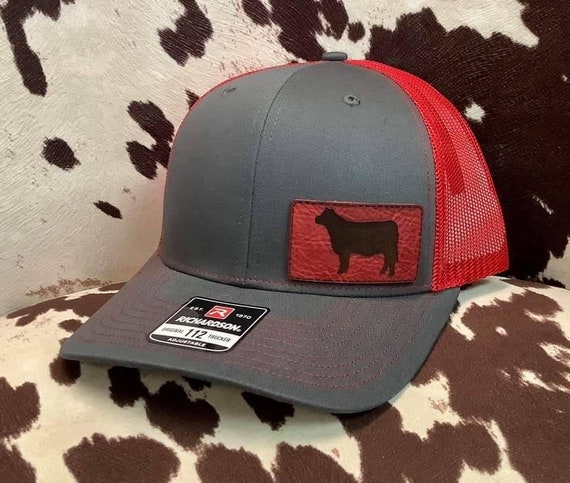 Men's Leather Patch Trucker Hat 