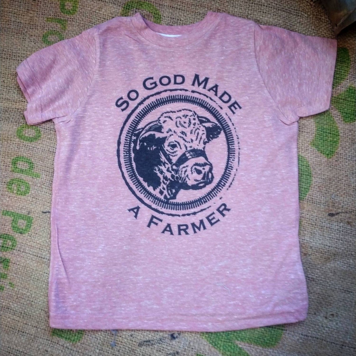 Kids Farm Tee God Made A Farmer T-shirt Youth Farm Tee Kids | Etsy