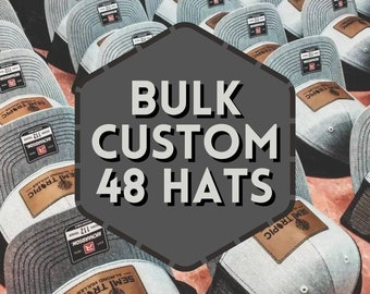 BULK Leather Patch TRUCKER Hat, customizable, custom leather patch, custom hat, custom hats for men, gifts for him, Dad Gift Ideas