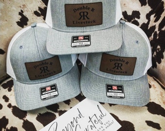 Cappello da camionista con toppa in pelle personalizzata: regalo per papà, Richardson 112 - Italia