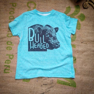 Kids Bull T-Shirt, Boys Farm Tee, Kids Cow Shirt, Youth Clothing, Farmer Gift, Farm Kid Gift, Kids Clothing, Turquoise, Bull Shirt, ag tee