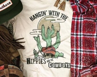 Hippies and Cowboys T-shirt: Western Rodeo Fashion