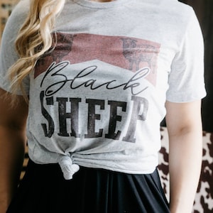 Black Sheep T-shirt,  Black Sheep Graphic Tee, Friend gifts, concert tee, fun graphic tee, moody tshirt, sheep shirts, sheep tee, sheep gift