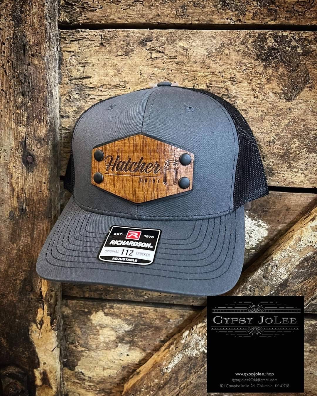 FLAT BILL Custom Leather Patch Hats, Laser Engraved Logo on Leather Patch  Hat for Your Business or Organization 7 PANEL 