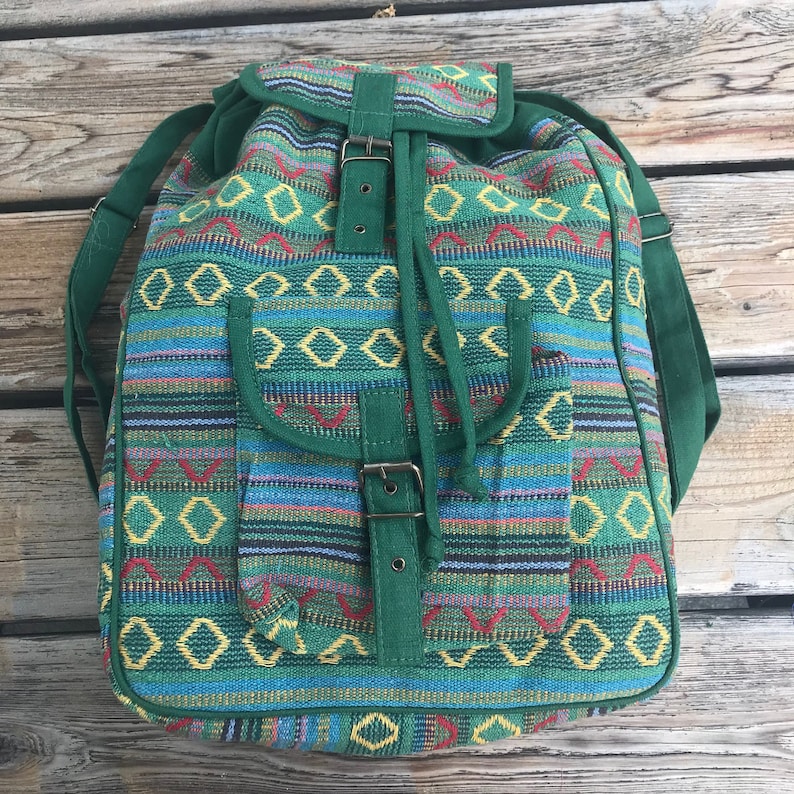 Women Rucksack Tribal backpack Boho backpack Medium backpack Ethnic backpack Bag Woven Bag 90s Backpack Festival Bag Women backpack