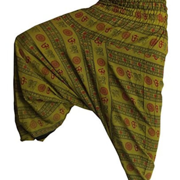 Boho Harem Baggy Pants for Men, High Waisted Wide Leg Harem Style Yoga Pants, Tribal Handmade Bohemian Pants, Gifts for Him