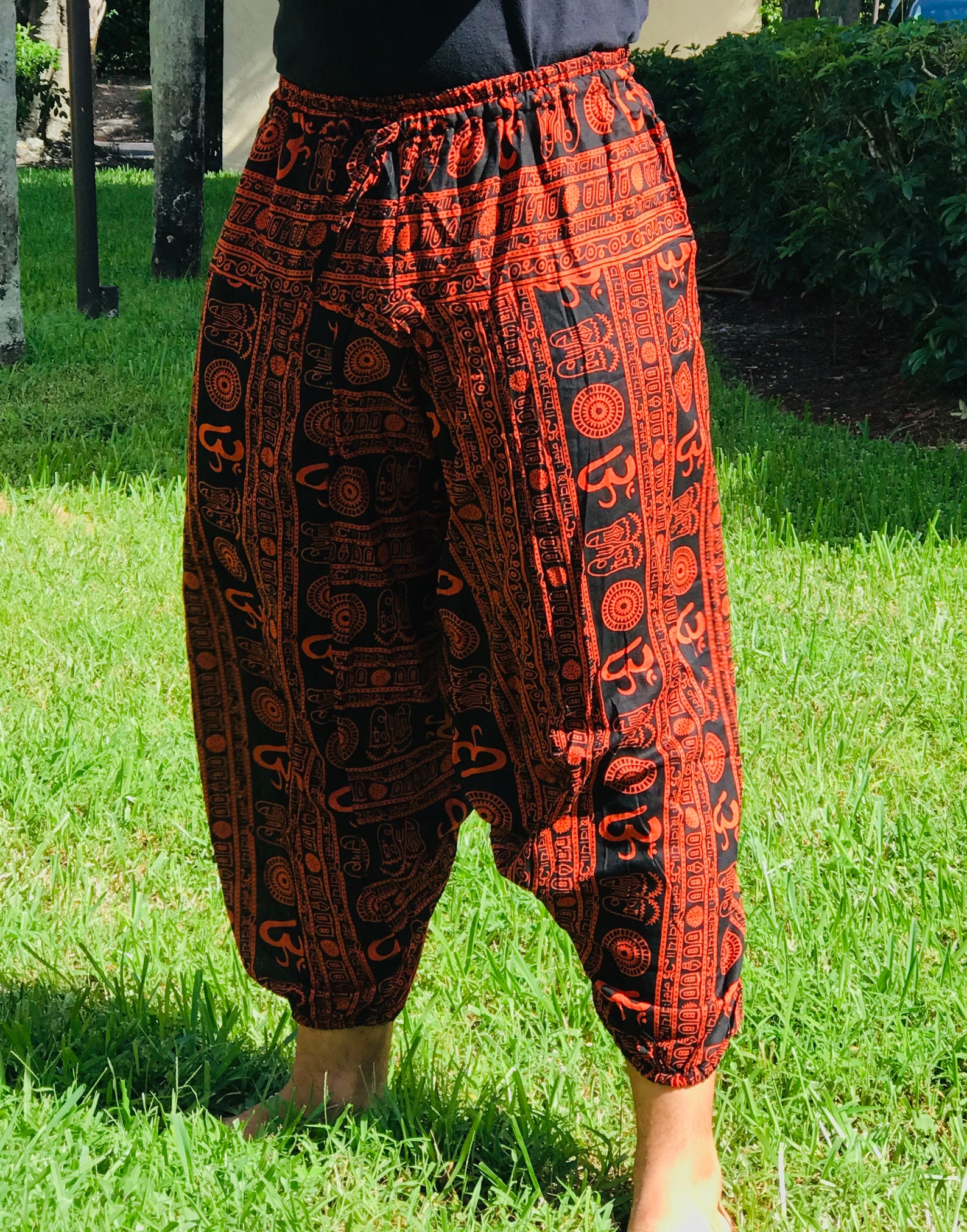 Mens Boho Hippie Harem Pants Wide Leg Yoga Pants Men's Etsy