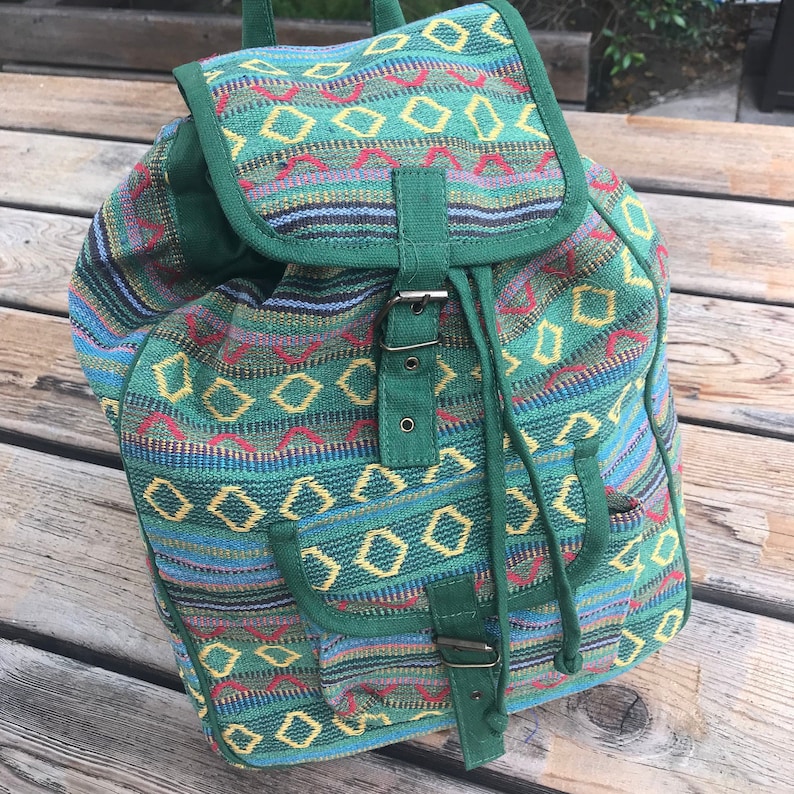 Women Rucksack Tribal backpack Boho backpack Medium backpack Ethnic backpack Bag Woven Bag 90s Backpack Festival Bag Women backpack