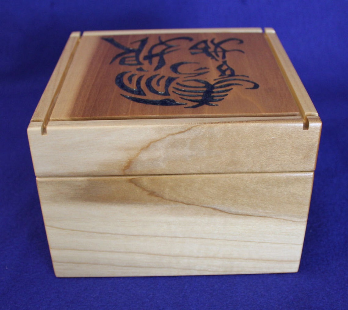Decorative Wooden Box poplar Chinese Words a Etsy