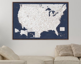 United States Map, Push Pin Map, USA Map Push Pin, US Map, Travel Map Push Pin, Map United States, Travel Map USA Map Wall Art, Large Us Map