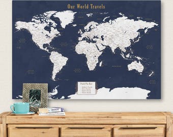 push pin map etsy