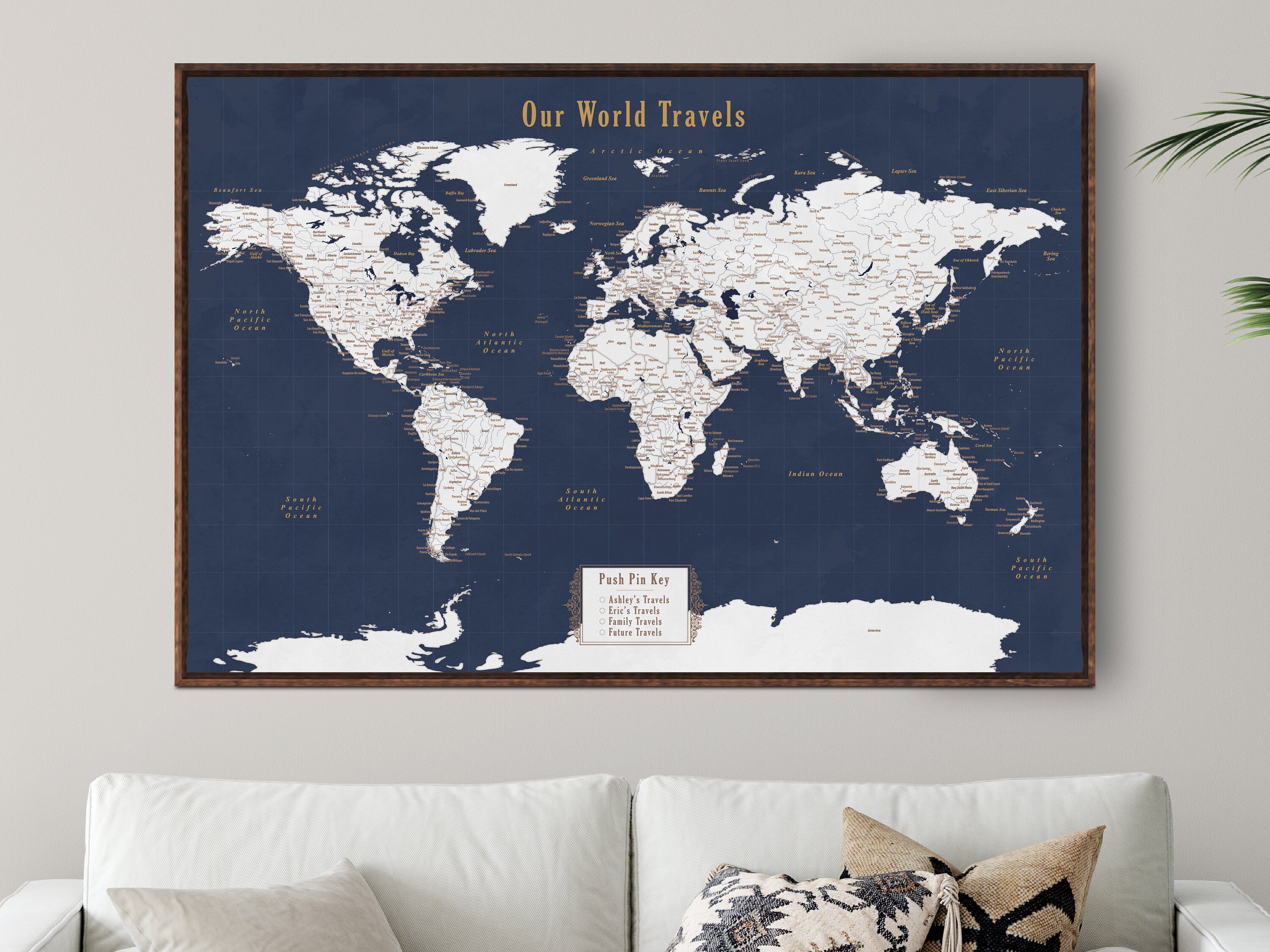 Art &amp; Collectibles Digital Prints Personalized world map Christmas gift. personalized PRINTABLE ...