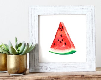 Watermelon Watercolor Print, watermelon gift, watermelon painting, watermelon artwork, watermelon watercolor, watermelon illustration, fruit