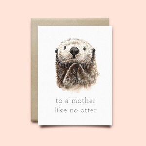 OtterCard, Carte de fête des mères, Carte pour maman, cadeau de fête des mères, cadeau pour maman, carte de jeu de mots, carte de loutre de fête des mères, carte de maman, carte de punny, carte drôle