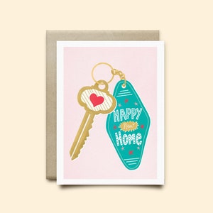 Nouvelle carte pour la maison | Carte de félicitations, nouvelle carte de maison, carte de pendaison de crémaillère, cadeau de pendaison de crémaillère, nouvelle carte de félicitations pour la maison, nouvel endroit, carte de déménagement