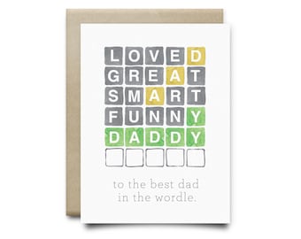 PRINTABLE FATHER'S DAY Wordle Card,digital download Father's day card,card for dad,printable card, wordle card, printable worlde card,