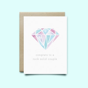 Carte de mariage diamant, carte de mariage, carte de félicitations, carte de mariage drôle, carte d'anniversaire, carte de fiançailles, cadeau de mariage, carte de couple