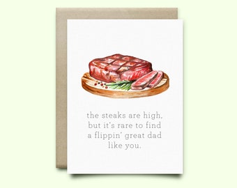 rare steak father's day card Rarest of Them All Father's Day Card – Silver Antelope main image 0