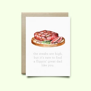 Carte de steak de fête des pères. Steak fête des pères, carte de golf, carte drôle, carte de papa drôle, carte pour papa, carte de fête des pères drôle, carte de steak de papa, blague de papa
