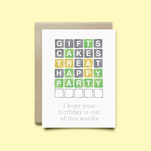 | de carte Wordle BIRTHDAY | de carte d’anniversaire Carte Wordle, carte d’anniversaire drôle, carte mignonne, carte drôle, amant wordle, cadeau wordle, carte mari, carte femme