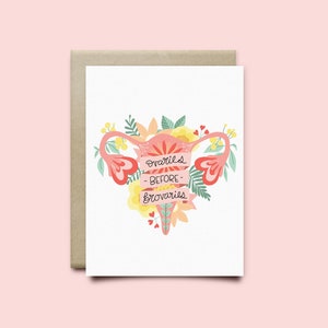 Ovaries Before Brovaries Card (fr) Carte d’amitié, carte de petite amie, pensant à vous carte, meilleure carte d’ami, obtenir la meilleure carte, carte de divorce, rupture