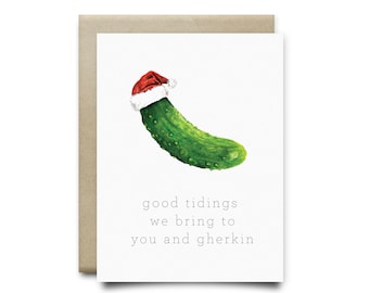 Biglietto di Natale in salamoia STAMPABILE/Biglietto di auguri/Cartolina di sottaceti/Cartolina di Natale divertente/Cartolina Punny/Regalo di Natale,Cartolina stagionale,Regalo di sottaceti,